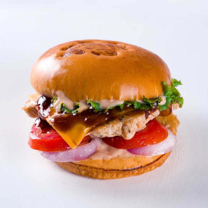 Smoky BBQ Cheese Chicken Burger
